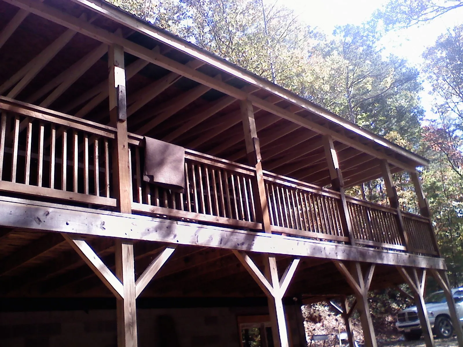 Timber framing under a new elevated porch and deck — Roof Leak Repair in Seanor by Roofing Brothers